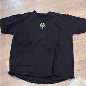 Black T-Shirt with Green Graphic